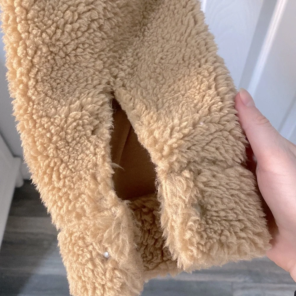 Sherpa tan crop jacket - Picture 4 of 14